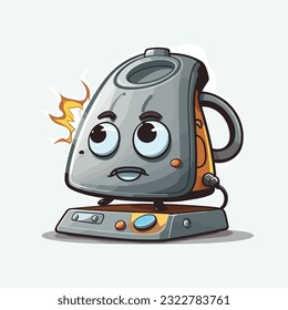 vector cute iron cartoon style