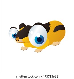 ilustración de carácter animal aislado vectorial lindo. Funny Lemming