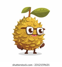 vector cute jackfruit cartoon style