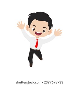 vector cute job poses set