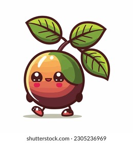 vector cute jujube cartoon style