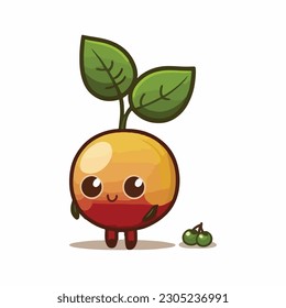 vector cute jujube cartoon style