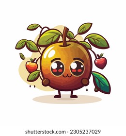 vector cute jujube cartoon style