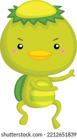 a vector of a cute kappa 