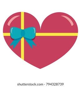 Vector cute kawaii heart colorful isolated
