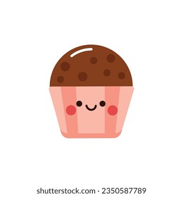 Vector cute kawaii ice cream chibi mascot vector cartoon style