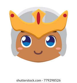 Vector cute kawaii kid superhero colorful isolated