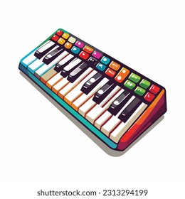 estilo vectorial lindo de dibujos animados de teclado