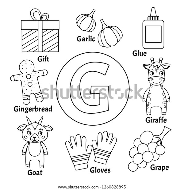 Vector Cute Kids Animal Alphabet Letter Stock Vector (Royalty Free ...