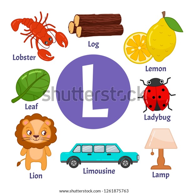 Vector Cute Kids Animal Alphabet Letter Stock Vector (Royalty Free