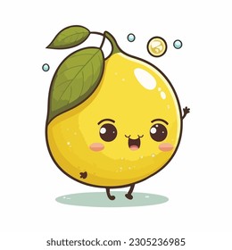estilo de dibujos animados vectorial lindo limón