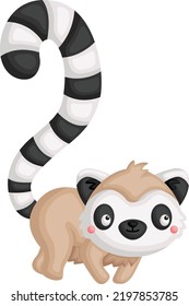 A Vector Of A Cute Lemur 