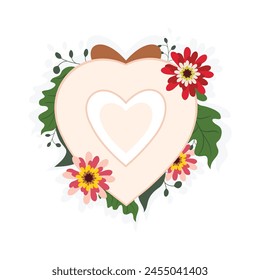 Vector lindo amor diseño floral