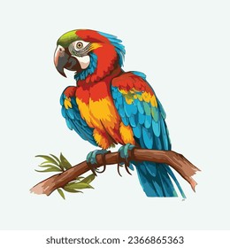 Vektorcute-Ara-Cartoon-Stil