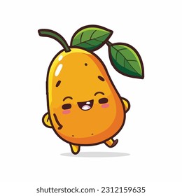 Vektorcute Mango Cartoon-Stil