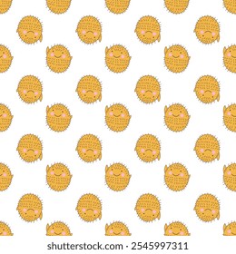 Vector Cute Marine Life Animals Seamless Pattern. Great Repeat pattern for textile, wallpaper, background, for kids designs.