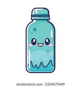 Vector of cute medicine over white