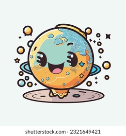 vector cute mercury cartoon style