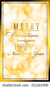 Vector cute Merry Christmas card.