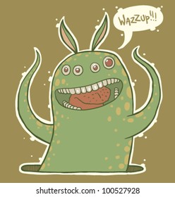 vector cute monster