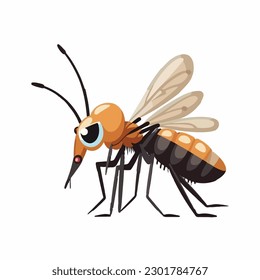 estilo de dibujos animados para mosquitos lindos vectoriales