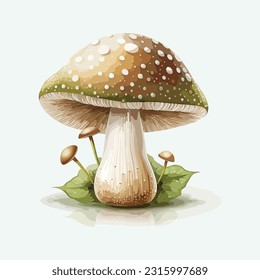 vector cute mushrooms cartoon style