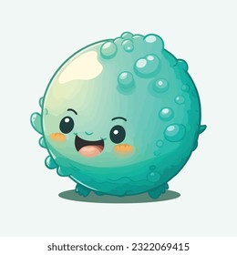 vector cute neptune cartoon style