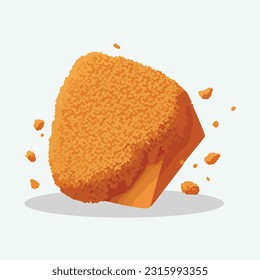 vector cute nuggets cartoon style