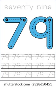  vector cute number 1- 100  tracing worksheets