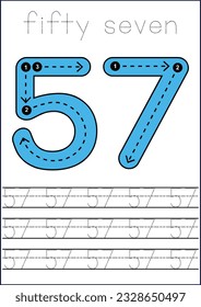  vector cute number 1- 100  tracing worksheets