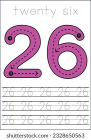  vector cute number 1- 100  tracing worksheets