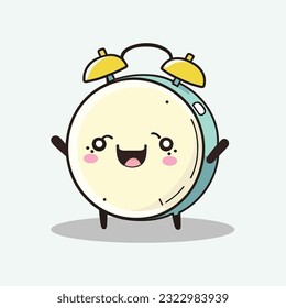 vector cute O'clock cartoon style