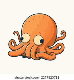 vector cute octopus cartoon style