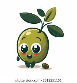 Vektor cute olive cartoon style