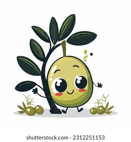 Vektor cute olive cartoon style