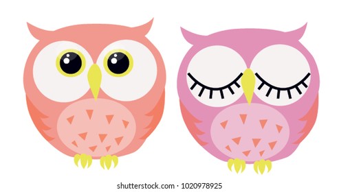 vector cute owls