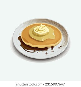 estilo de dibujos animados vectorial lindo pancakes