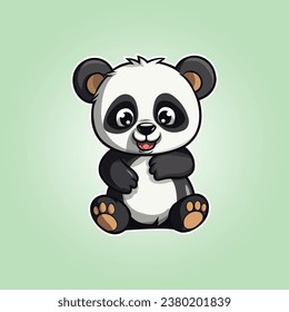 Vektorsüße Panda-Cartografik