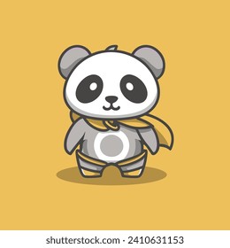 Héroes de personajes de Panda lindos vectores