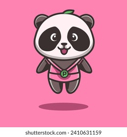 Héroes de personajes de Panda lindos vectores