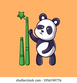 Vector Of Cute Panda Icon. Flat Of Cute Panda Icon. Flat design vector illustration for web banner, web and mobile, infographics. Vector Cute Panda Icon Graphic.