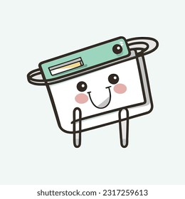 vector cute paper clips cartoon style