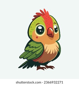 vector cute partridge bird cartoon style 