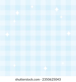 Vector lindo damas de gingham azul pastel estético patrón de tablero de ajedrez ilustración de papel de pared