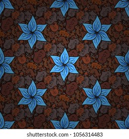 Vector cute pattern in small flower. Motley illustration. Small colorful flowers. The elegant the template for fashion prints. Spring floral background with flowers.