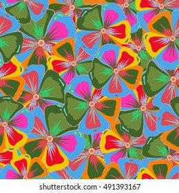 Vector cute pattern in small flower. Small colorful flowers. Motley illustration. Spring floral background. The elegant the template for fashion prints.