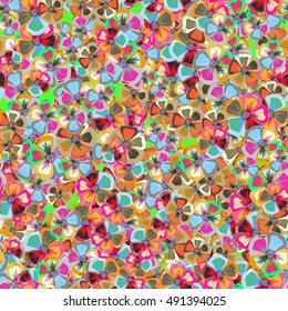 Vector cute pattern in small flower. Small colorful flowers. Motley illustration. Spring floral background. The elegant the template for fashion prints.