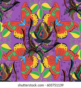 Vector cute pattern in small flower. Small colorful flowers. Spring floral background with flowers. The elegant the template for fashion prints. Motley illustration.