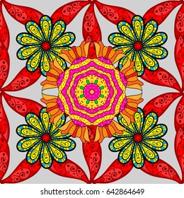 Vector cute pattern in small flower. Small colorful flowers. Motley illustration. Spring floral background with gray flowers. The elegant the template for fashion prints.