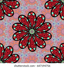 Vector cute pattern in small flower. Spring floral background with blue flowers. Motley illustration. The elegant the template for fashion prints. Small colorful flowers.